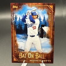 2025 Topps X Bob Ross: The Joy of Baseball Bat on Ball Mookie Betts #BOB-13 card
