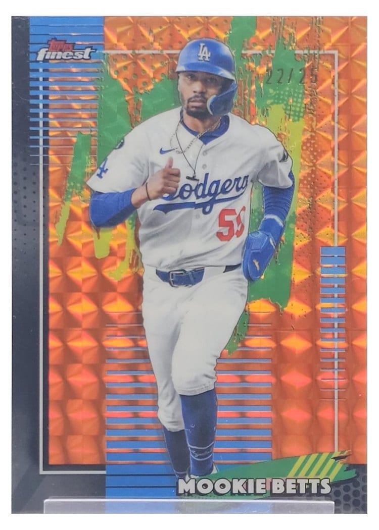 2026 Topps Finest Mookie Betts Orange Geometric Refractor #45 card