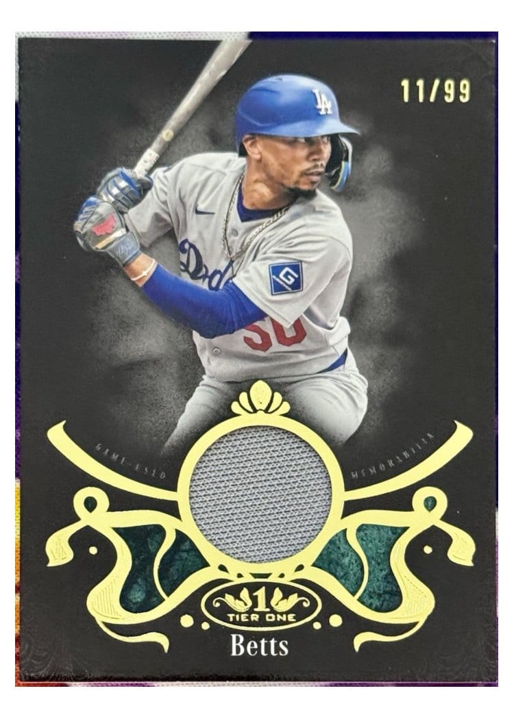 2026 Topps Tier One Shadow Relics Mookie Betts #SR-MB card