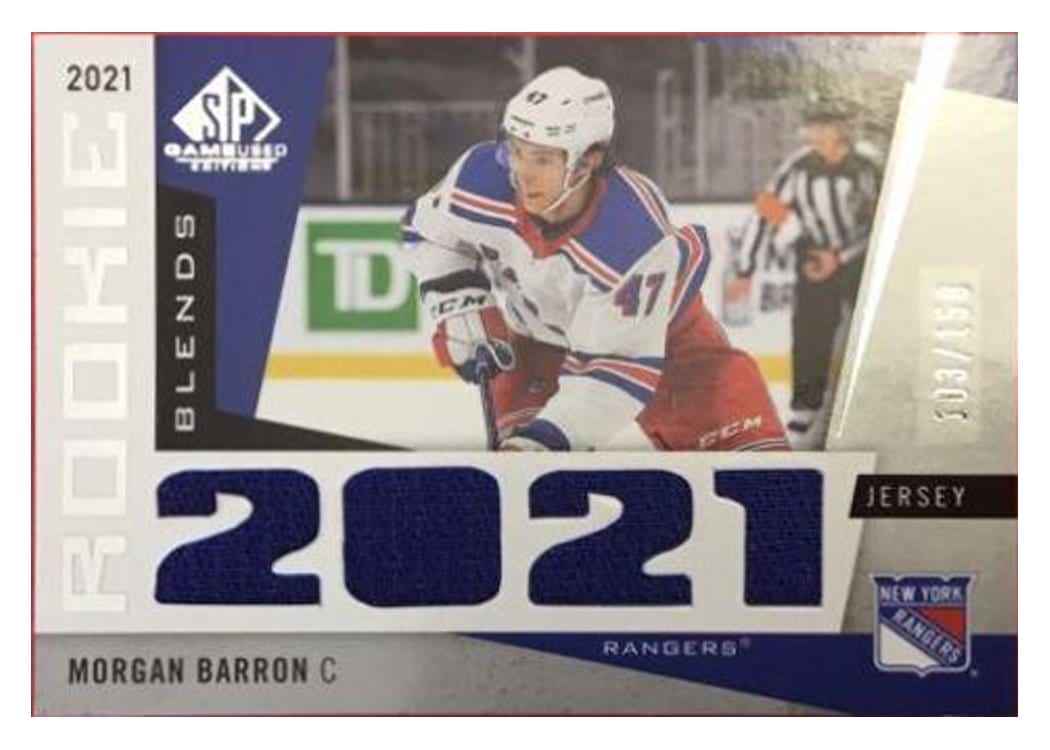 2021-22 SP Game Used Rookie Blends Morgan Barron #RB-MB card