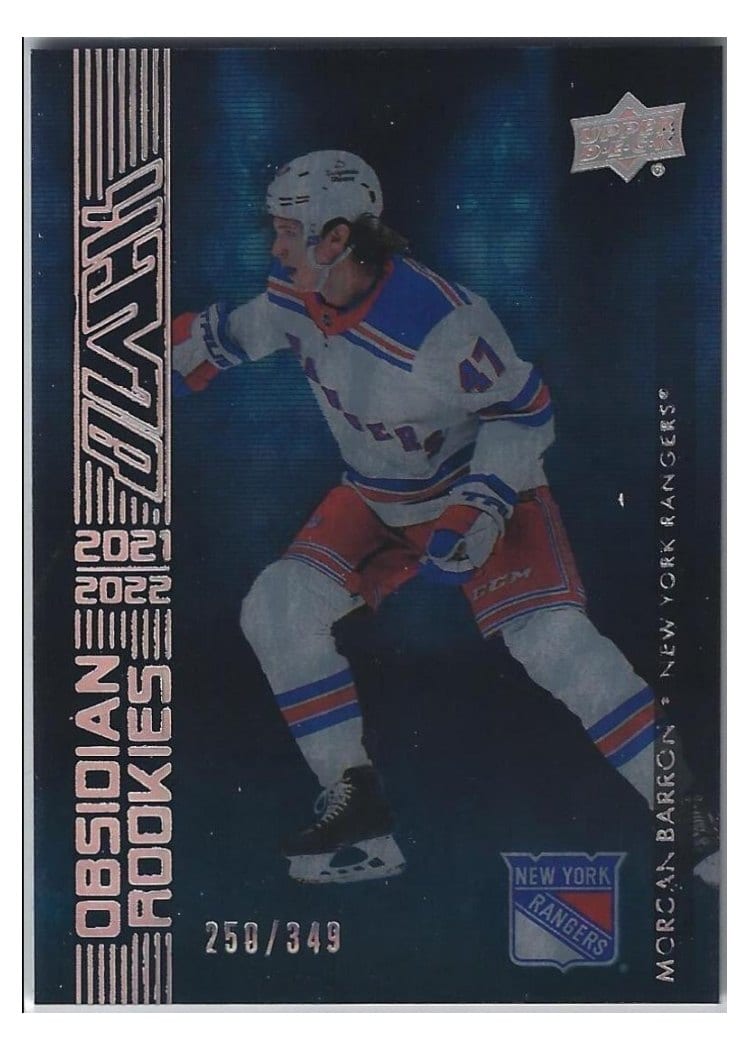 2021-22 SPx UD Black Obsidian Rookies Morgan Barron #OR-21 card