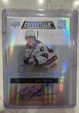 2021-22 Upper Deck Credentials Debut Ticket Access Autograph Morgan Barron #DTAA-MB card
