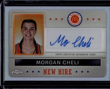 2024 Topps Chrome McDonald's All-American New Hire Badge Autographs Refractor Morgan Cheli #NHB-MOR card