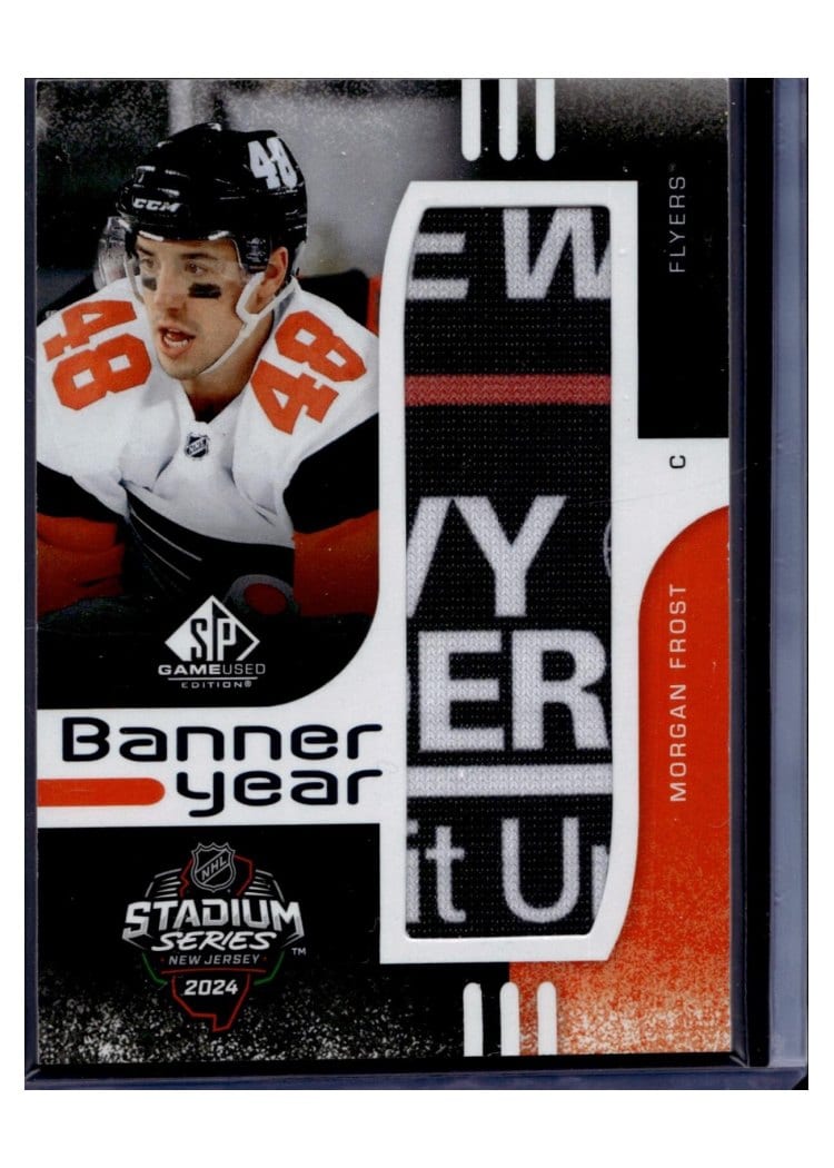 2024-25 SP Game Used 2024 Stadium Series Banner Year Relics Morgan Frost #BYSS-MF card