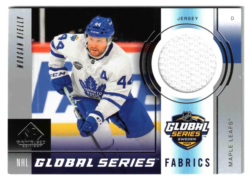 2024 SP Game Used Global Series Sweden Fabrics Morgan Rielly #GSF-RI card
