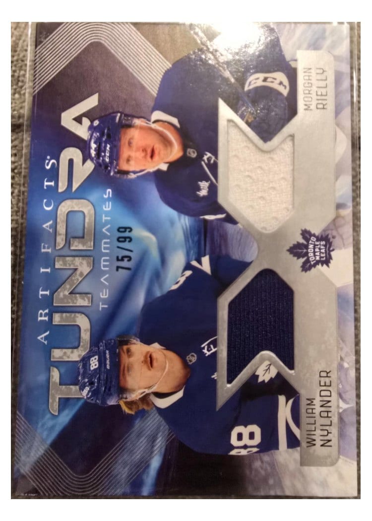 2025-26 Upper Deck Artifacts Tundra Teammates Duos Morgan Rielly/William Nylander #T2-NT card