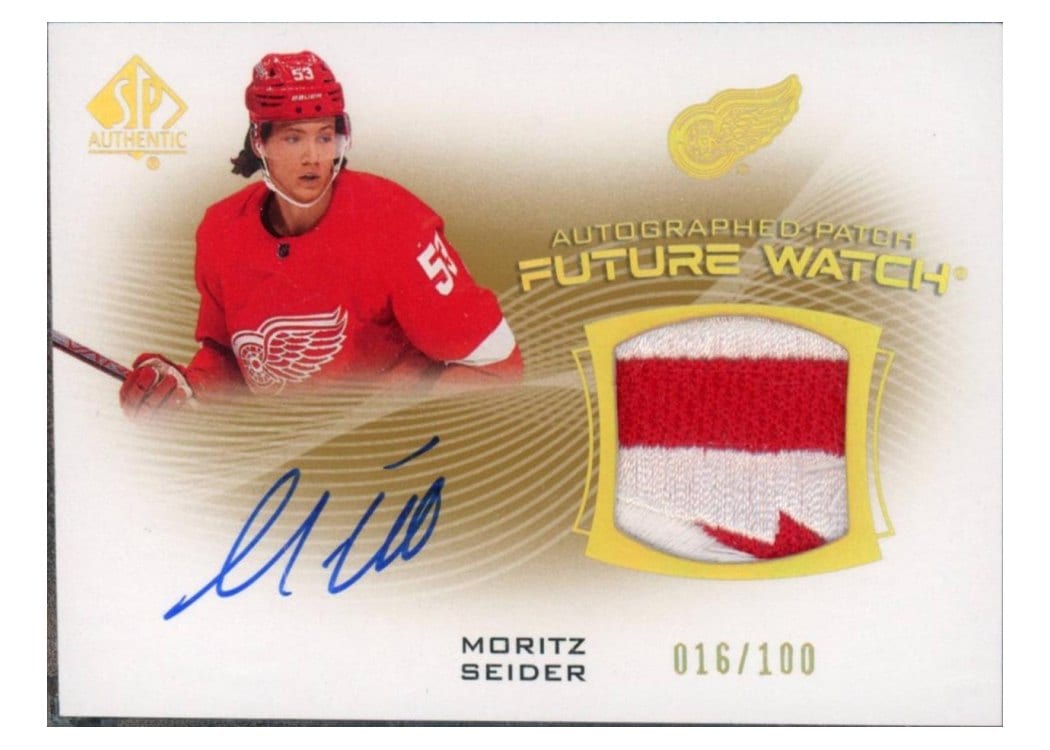 2022-23 SP Authentic 2021 Update - Future Watch Autograph Patch Moritz Seider #FWAP-SE card