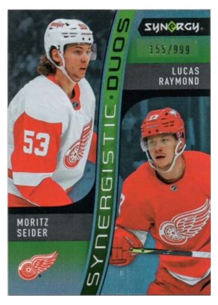 2023-24 Upper Deck Synergy Synergistic Duos Moritz Seider/Lucas Raymond #SD-1** card