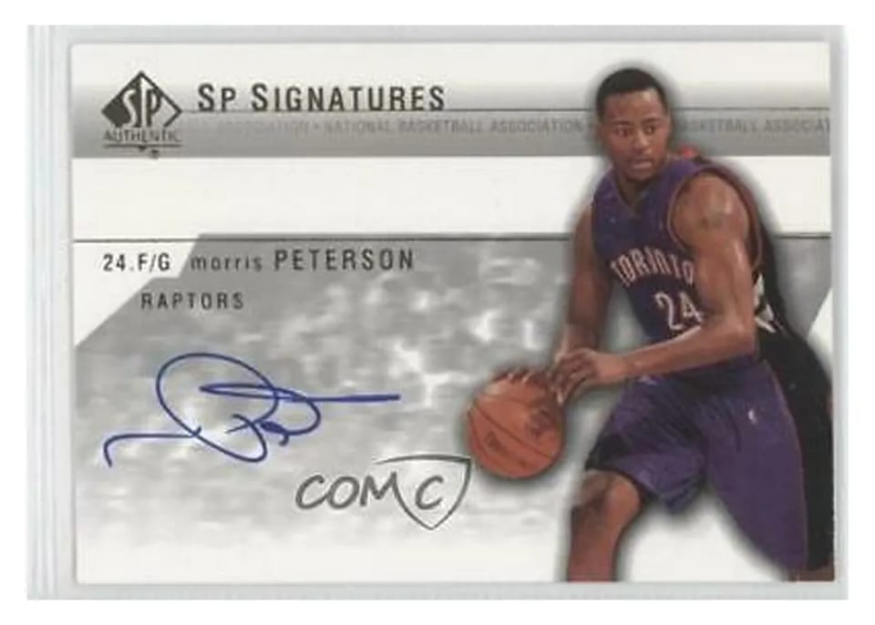 2003 SP Authentic Signatures Morris Peterson #MO-A card