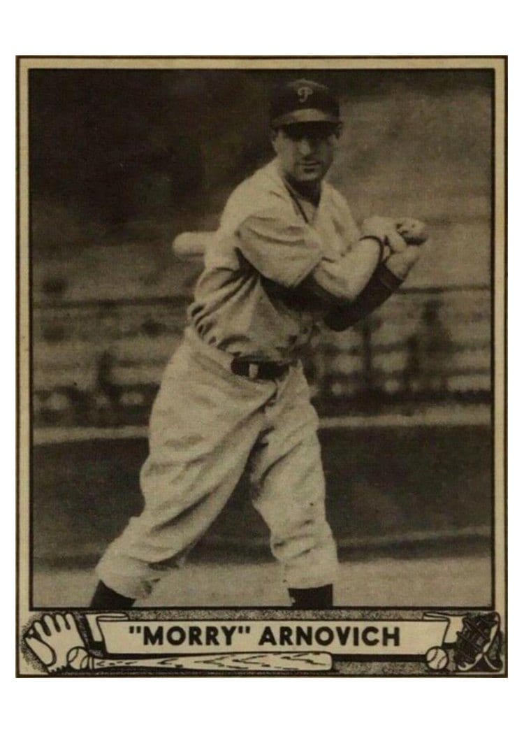 1940 Play Ball Morry Arnovich #97 card