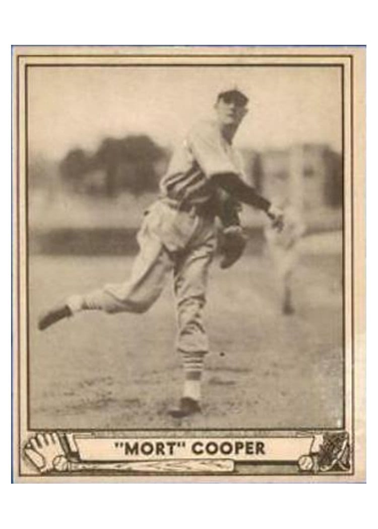 1940 Play Ball Mort Cooper #113 card