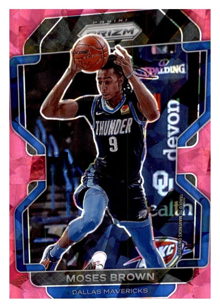 2021-22 Panini Prizm Base Set Moses Brown Pink Ice Prizm #173 card