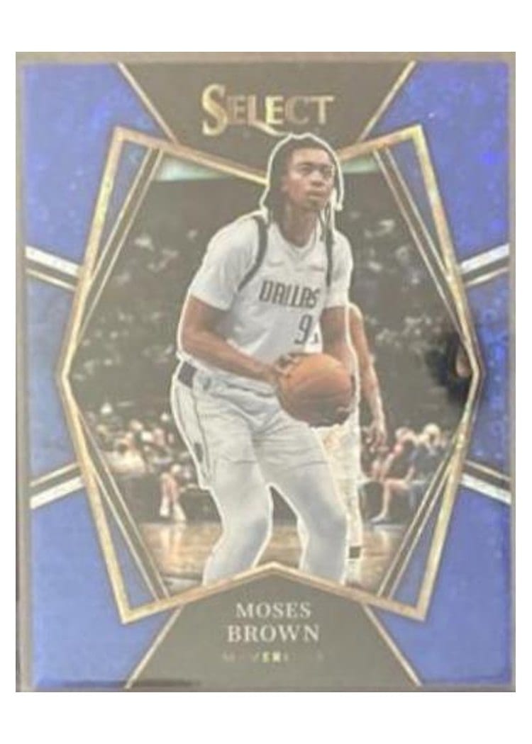 2021-22 Panini Select Base Set Moses Brown Blue Disco Prizm #177 card