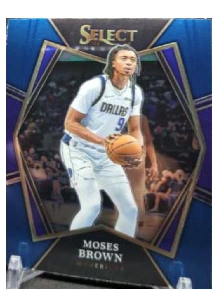 2021-22 Panini Select Base Set Moses Brown Blue Prizm #177 card