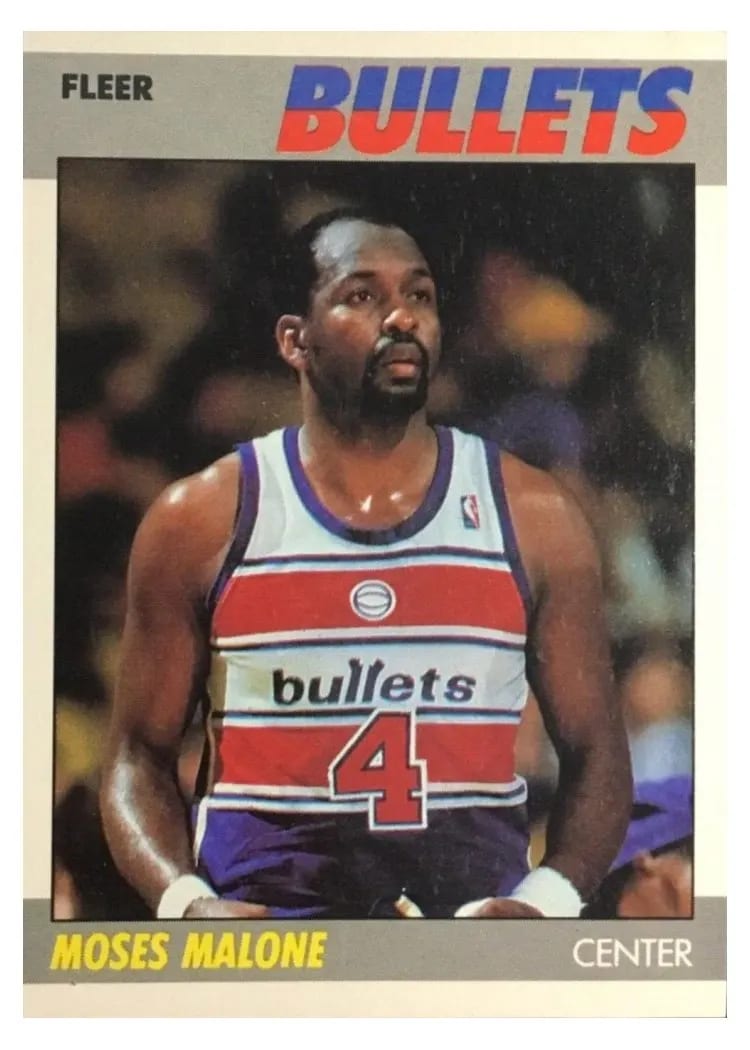 1987 Fleer Moses Malone #69 card