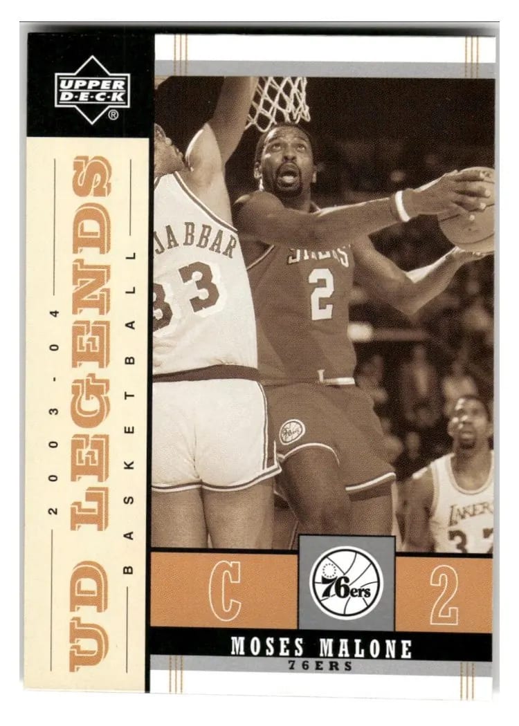 2003 Upper Deck Legends Throwback Moses Malone #64 card