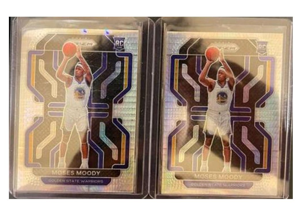 2021-22 Panini Prizm Base Set Moses Moody Hyper Prizm #308 card