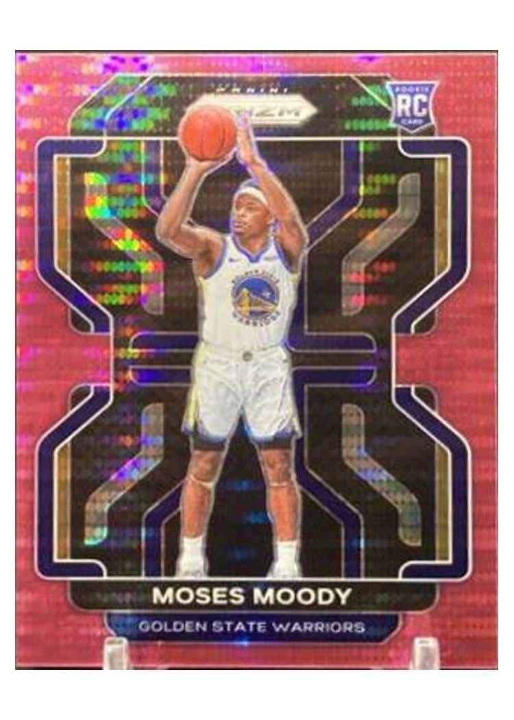 2021-22 Panini Prizm Base Set Moses Moody Pink Pulsar Prizm #308 card
