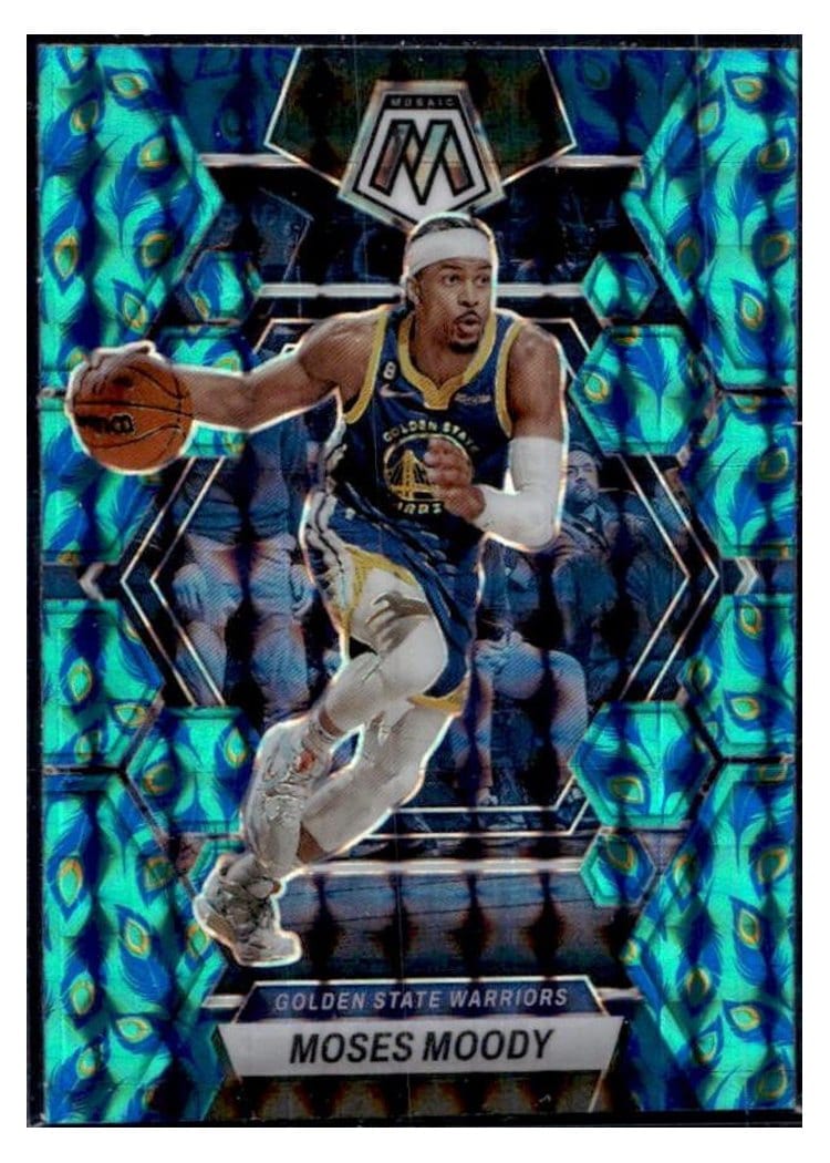 2022-23 Panini Mosaic Base Set Moses Moody Choice Peacock #161 card