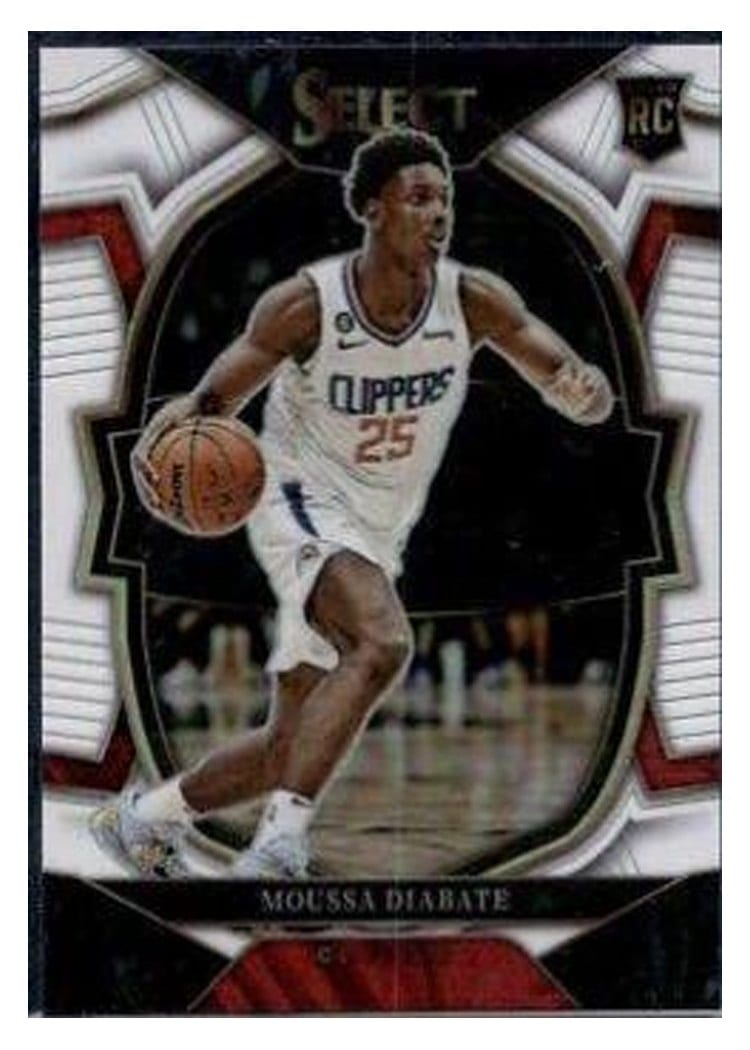 2022-23 Panini Select Base Set Moussa Diabate White Prizm #92 card