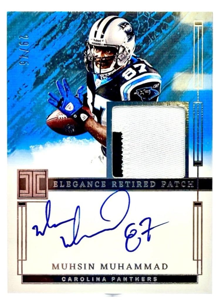 2024 Panini Impeccable Elegance Retired Patch Autos Muhsin Muhammad #11 card