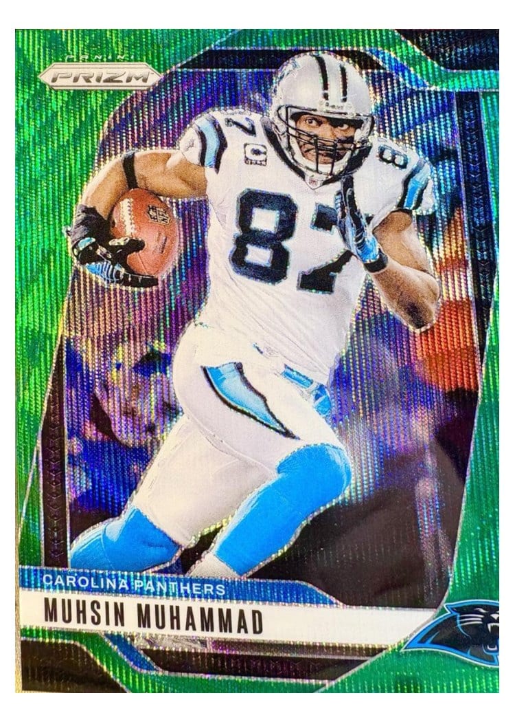 2024 Panini Prizm Base Set Muhsin Muhammad Green Wave #44 card