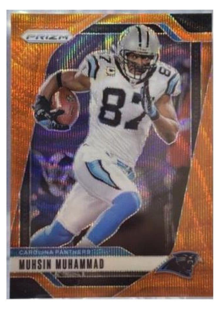 2024 Panini Prizm Base Set Muhsin Muhammad Orange Wave #44 card