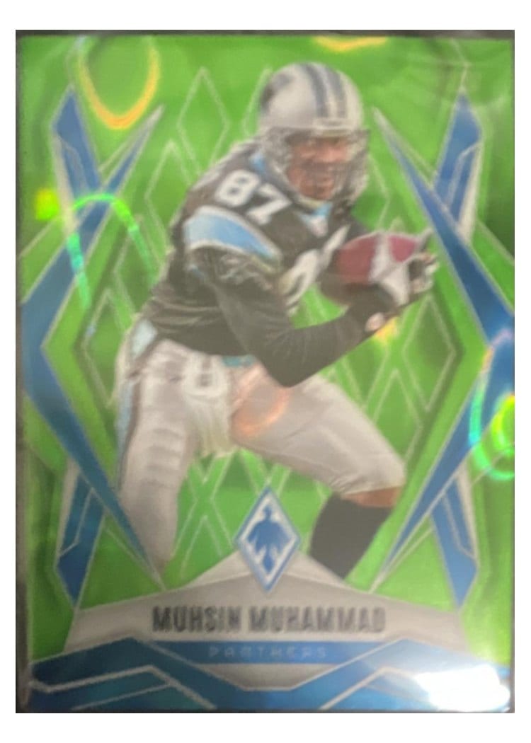 2025 Panini Phoenix Base Set Muhsin Muhammad Lime Green Lava #48 card