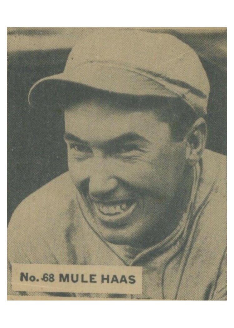1936 World Wide Gum Mule Haas #68 card