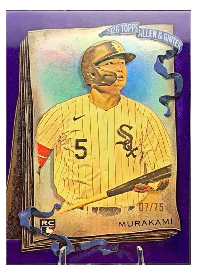 2026 Topps Allen & Ginter Munetaka Murakami Purple Refractor Chrome #5 card