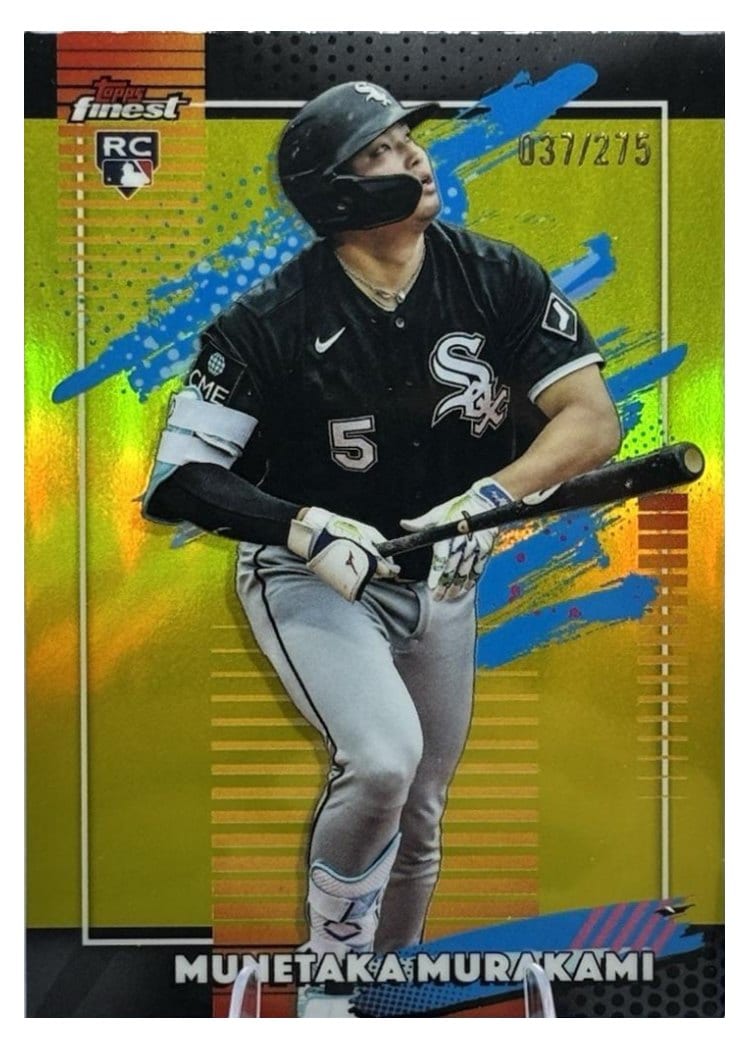 2026 Topps Finest Munetaka Murakami Yellow Refractor #145 card