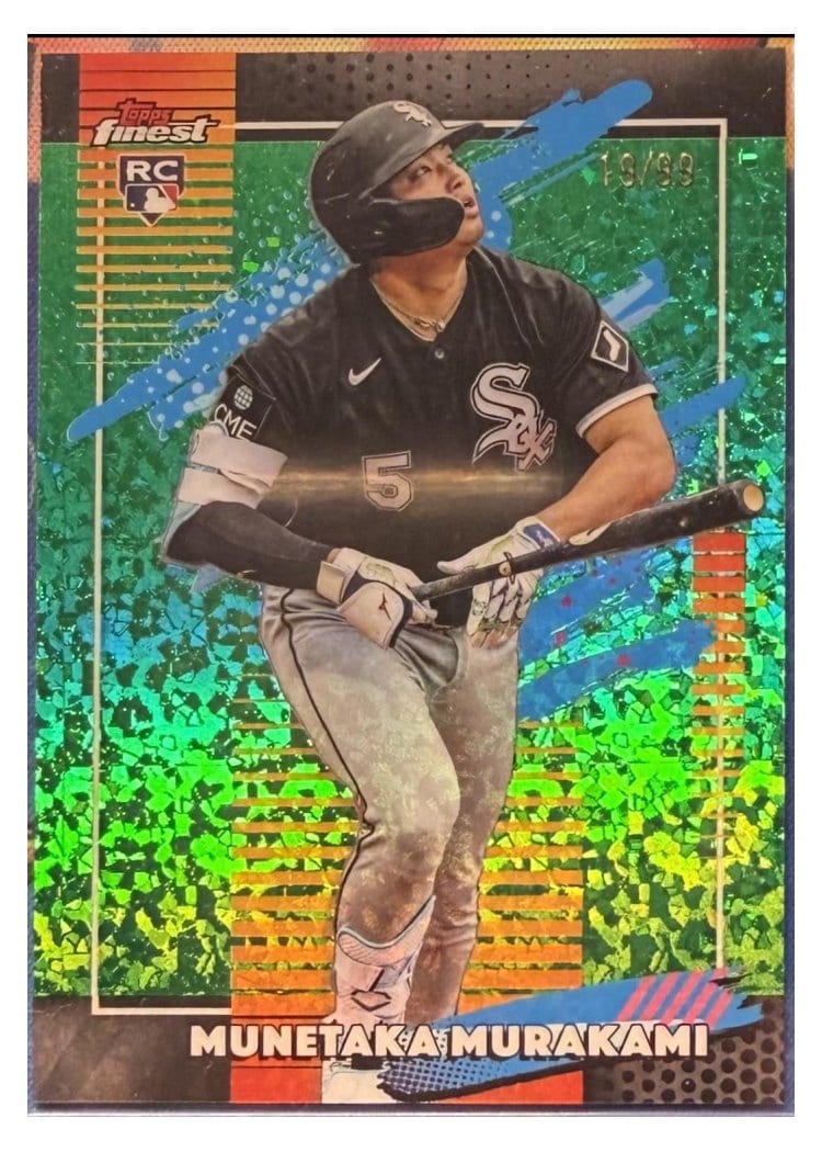 2026 Topps Finest Munetaka Murakami Green Mini Diamond Refractor #145 card