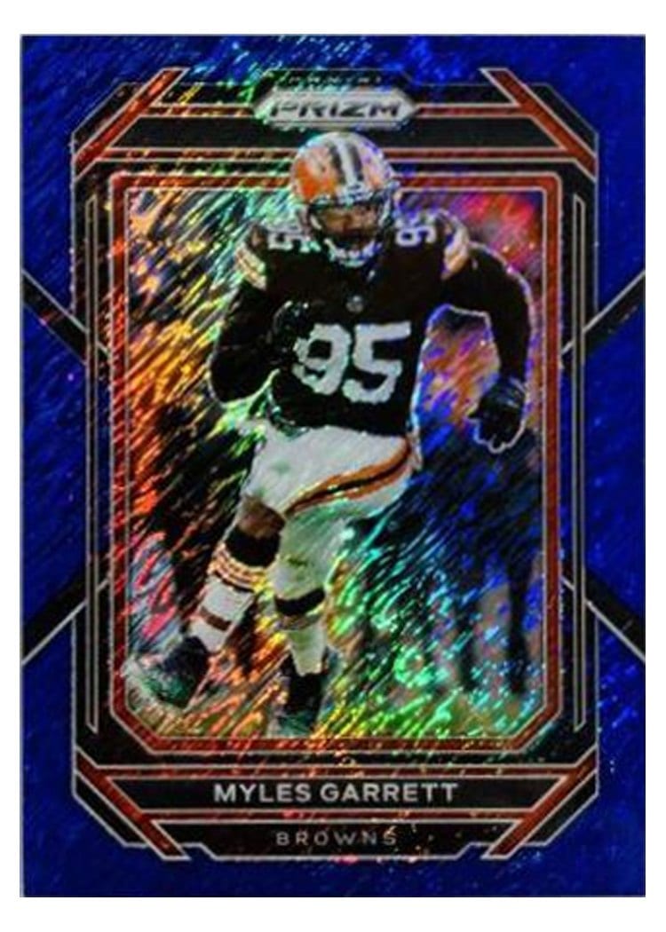 2022 Panini Prizm Base Set Myles Garrett Blue Shimmer #72 card
