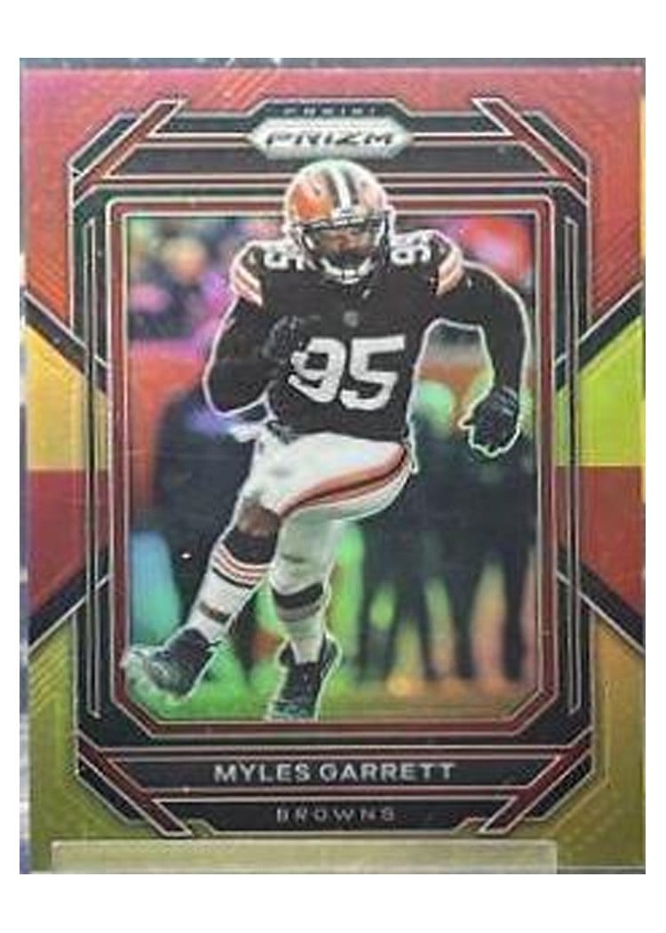 2022 Panini Prizm Base Set Myles Garrett Red Yellow #72 card