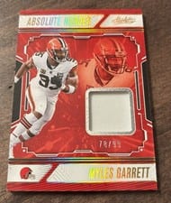 2024 Panini Absolute Absolute Heroes Memorabilia Myles Garrett #AHM-MGT card