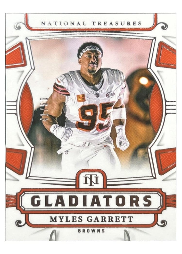 2024 Panini National Treasures Gladiators Myles Garrett #3 card