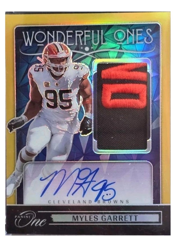 2024 Panini One Wonderful Ones Autographs Myles Garrett #361 card