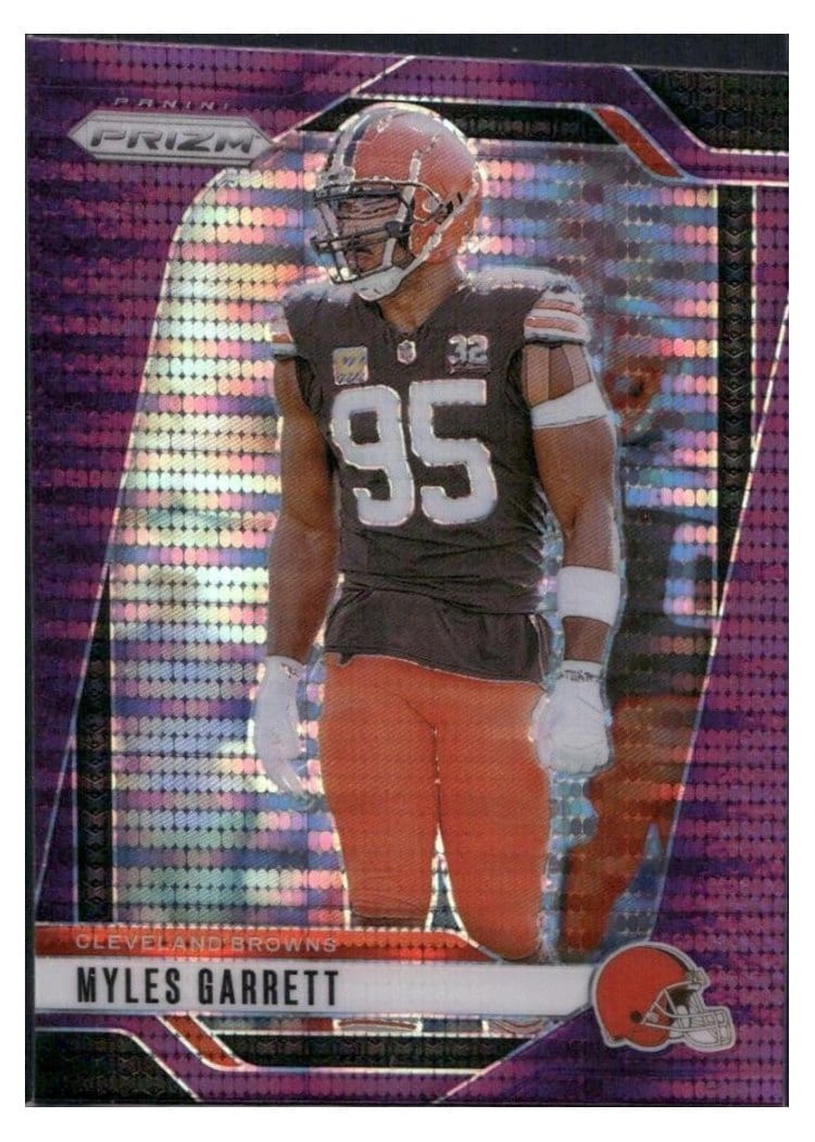 2024 Panini Prizm Base Set Myles Garrett Purple Pulsar #69 card
