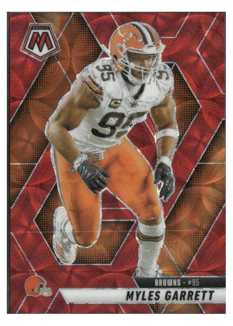 2025 Panini Mosaic Base Set Myles Garrett Red Scope #181 card