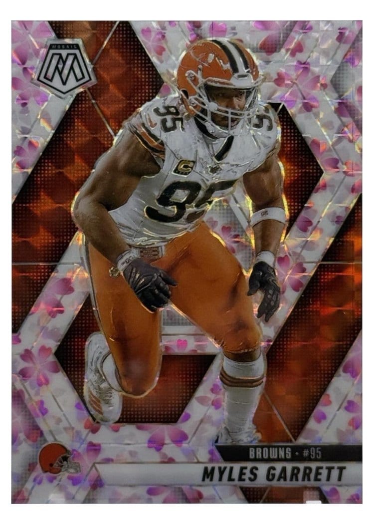 2025 Panini Mosaic Base Set Myles Garrett Choice Cherry Blossom #181 card