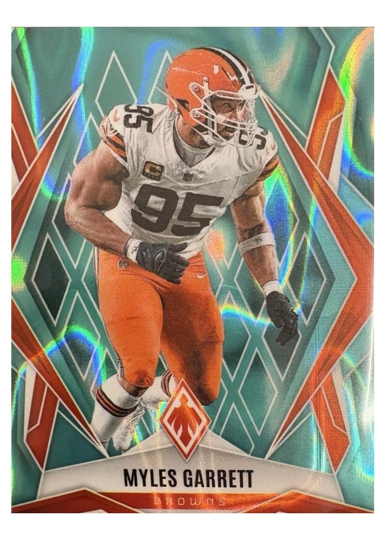 2025 Panini Phoenix Base Set Myles Garrett Teal Lava #73 card
