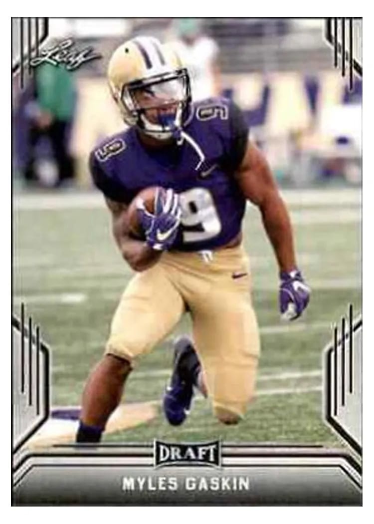 2019 Leaf Draft Myles Gaskin #57 card