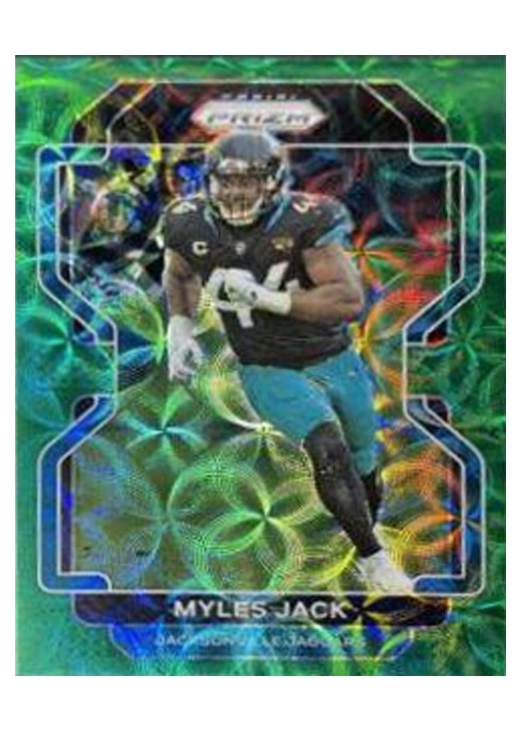 2021 Panini Prizm Base Set Myles Jack Green Scope Prizm #16 card