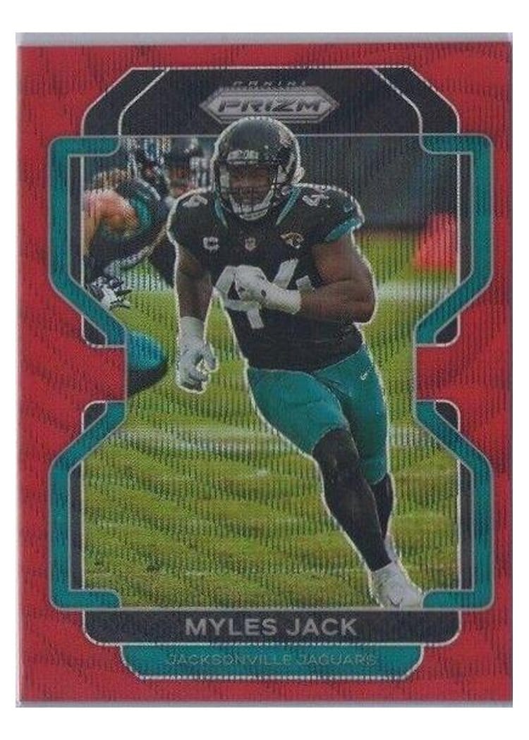 2021 Panini Prizm Base Set Myles Jack #16 card