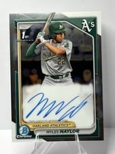 2024 Bowman Chrome Prospects Autographs Myles Naylor #CPA-MN card