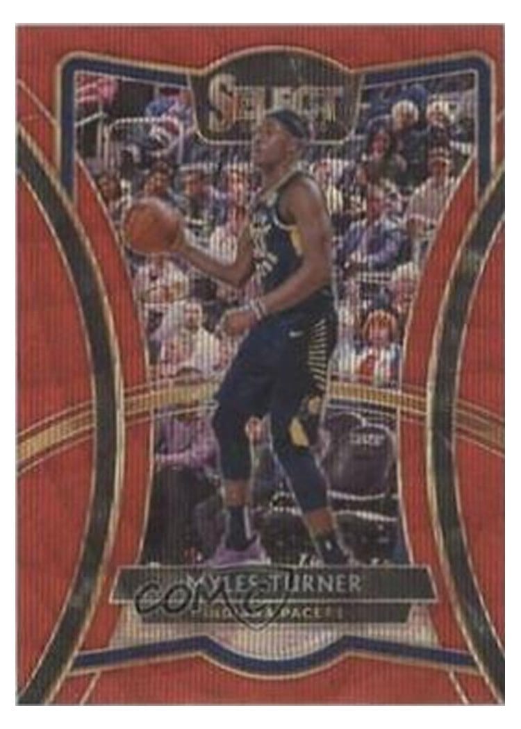 2019-20 Panini Select Base Set Myles Turner Red Wave #185 card