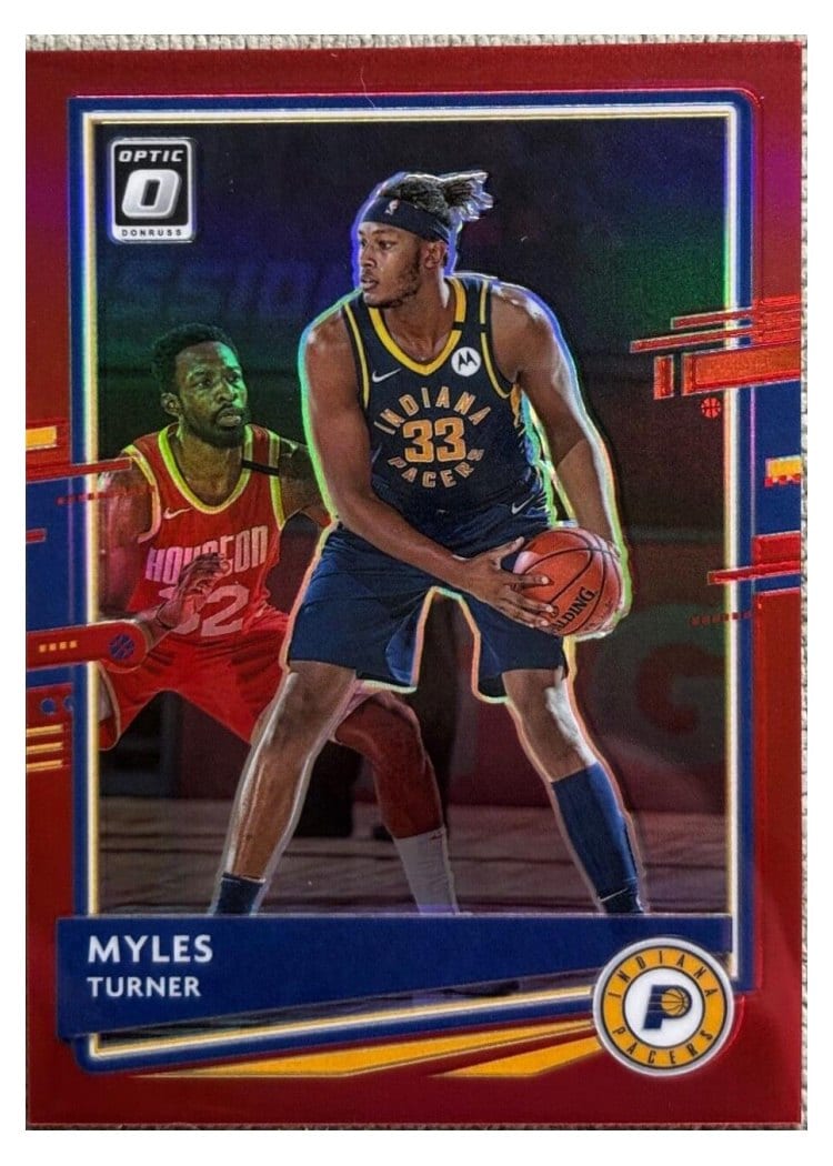 2020-21 Donruss Optic Base Set Myles Turner Red #38 card