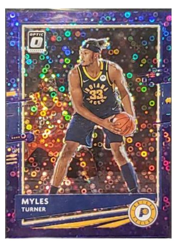 2020-21 Donruss Optic Base Set Myles Turner Fast Break Purple #38 card