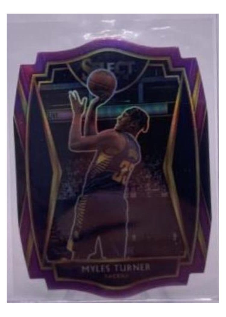 2020-21 Panini Select Base Set Myles Turner Teal White Pink #157 card
