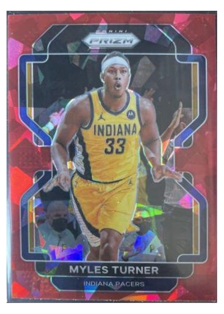 2021-22 Panini Prizm Base Set Myles Turner Red Ice Prizm #175 card